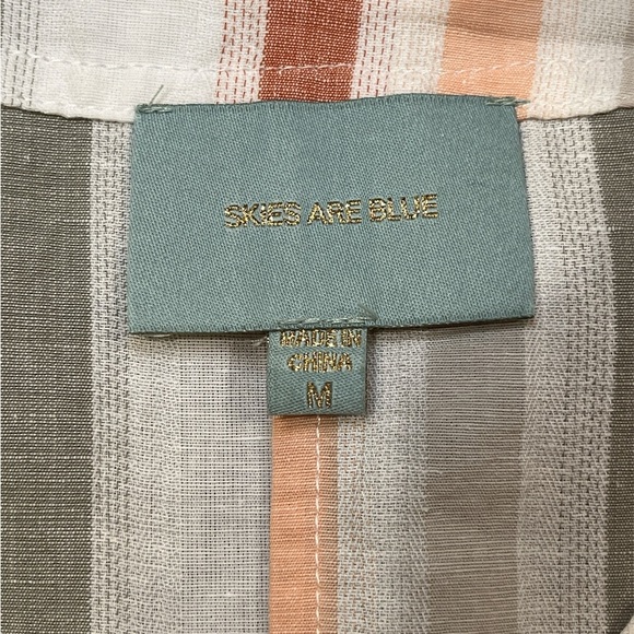 Skies Are Blue Striped V neck short romper size M - Picture 5 of 7